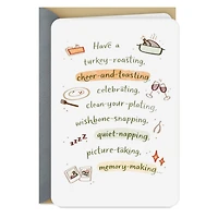 Turkey-Roasting, Cheer and Toasting Thanksgiving Card for only USD 4.99 | Hallmark