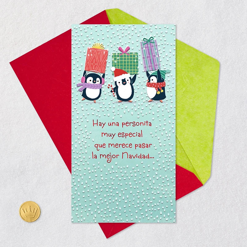 You Deserve the Best Spanish-Language Money Holder Christmas Card for Kid for only USD 1.99 | Hallmark