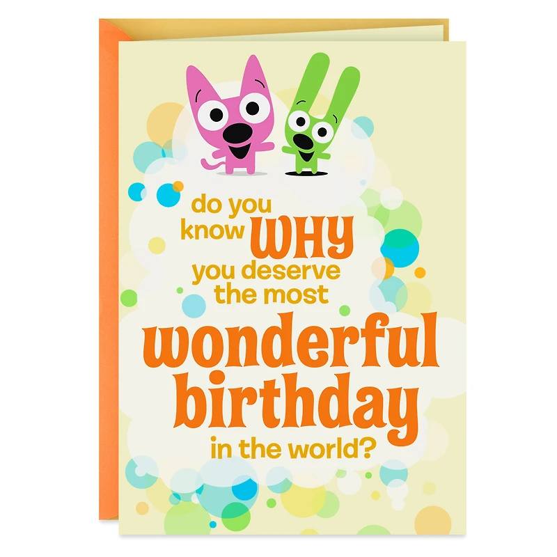 hoops&yoyo You're Wonderful to Infinity Birthday Card With Sound for only USD 7.99 | Hallmark