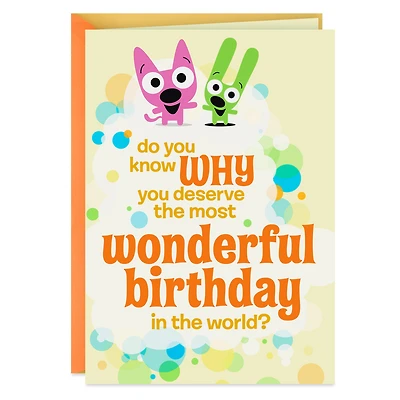 hoops&yoyo You're Wonderful to Infinity Birthday Card With Sound for only USD 7.99 | Hallmark