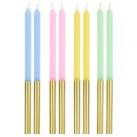 Pastel and Gold Two-Tone Tall Birthday Candles, Set of 12 for only USD 4.99 | Hallmark