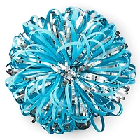Turquoise and Silver Metallic Pom Pom Gift Bow, 5" for only USD 3.99 | Hallmark