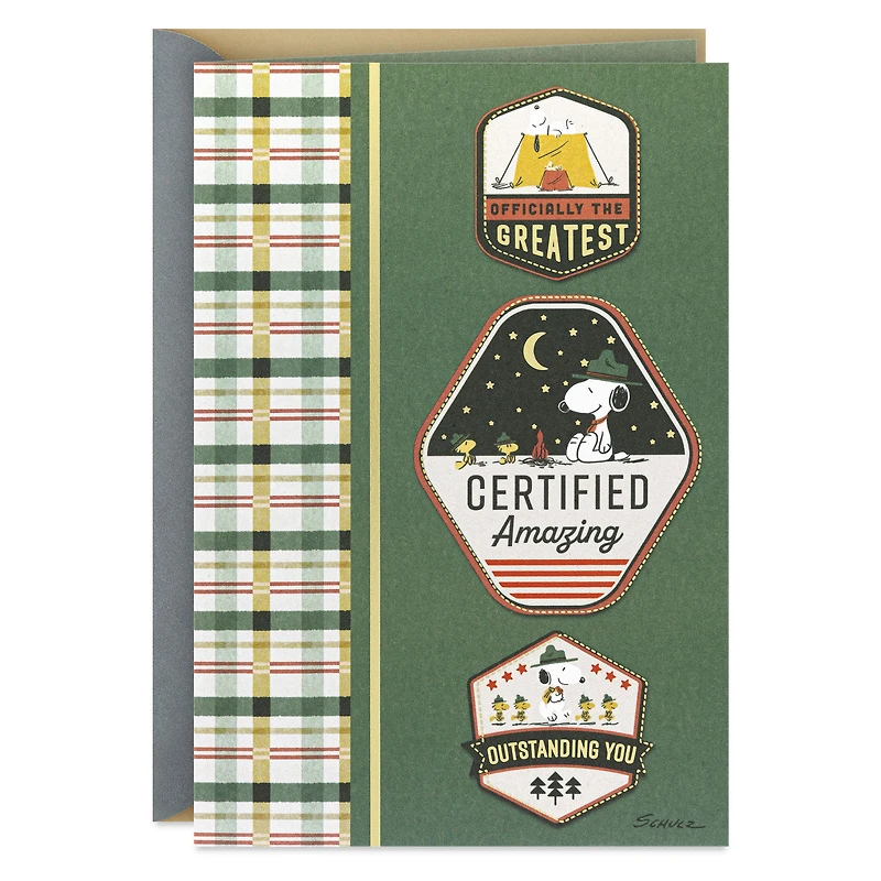Peanuts® Beagle Scouts Badges Certified Amazing Thank-You Card for only USD 4.59 | Hallmark