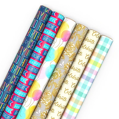 All-Occasion 6-Pack Wrapping Paper Assortment, 180 sq. ft. for only USD 29.99 | Hallmark