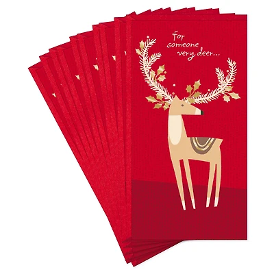 Every Merry Way Gold Deer Money Holder Christmas Cards, Pack of 10 for only USD 8.99 | Hallmark