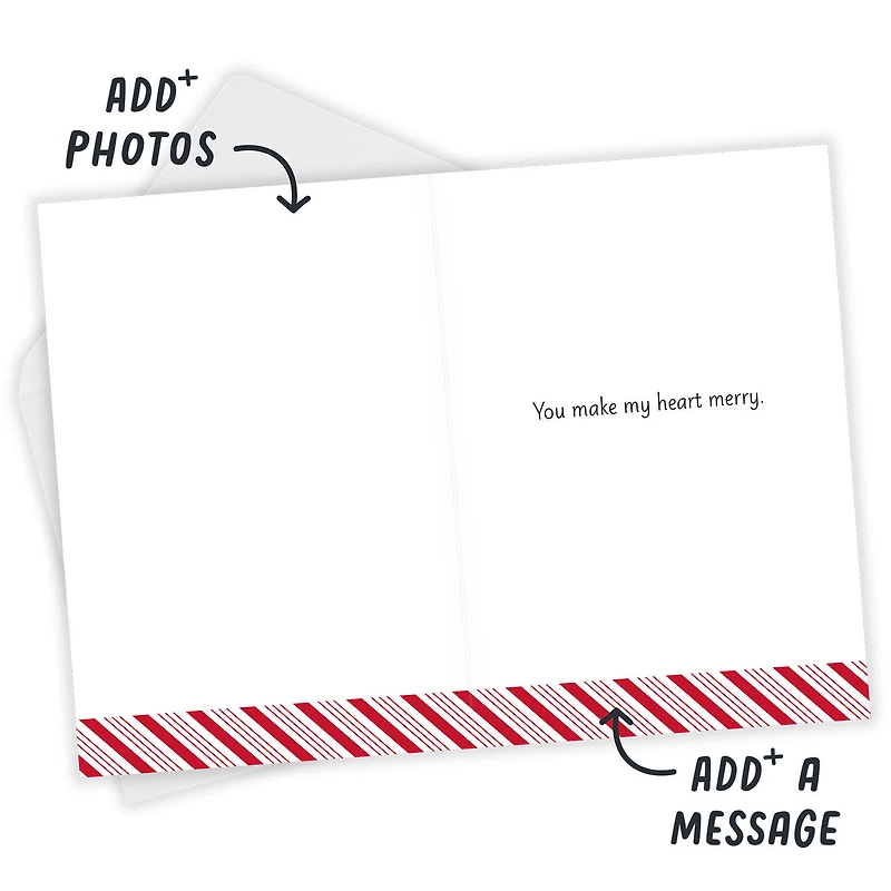 Candy Cane Heart Custom Holiday Card for only USD 4.99 | Hallmark