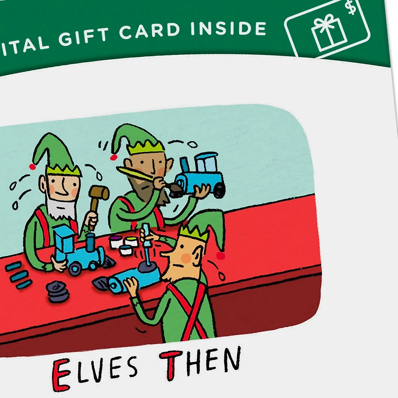Elves Then and Now Gift Card Greeting Funny Christmas Card for only USD 4.99 | Hallmark