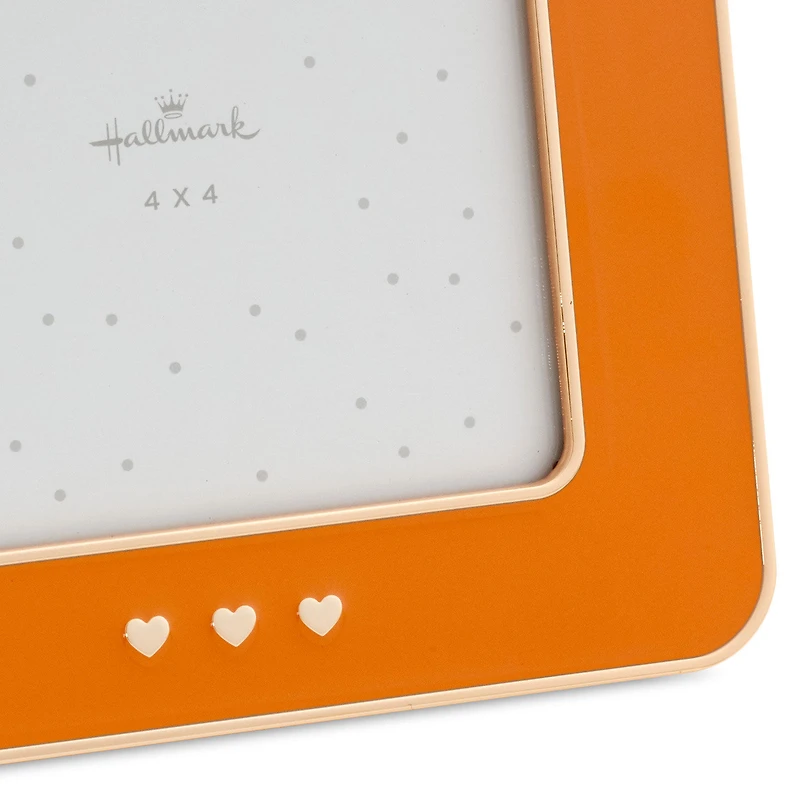 Three Hearts Orange Enamel Picture Frame, 4x4 for only USD 22.99 | Hallmark