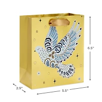 6.5" Floral Dove on Gold Small Holiday Gift Bag for only USD 2.49 | Hallmark