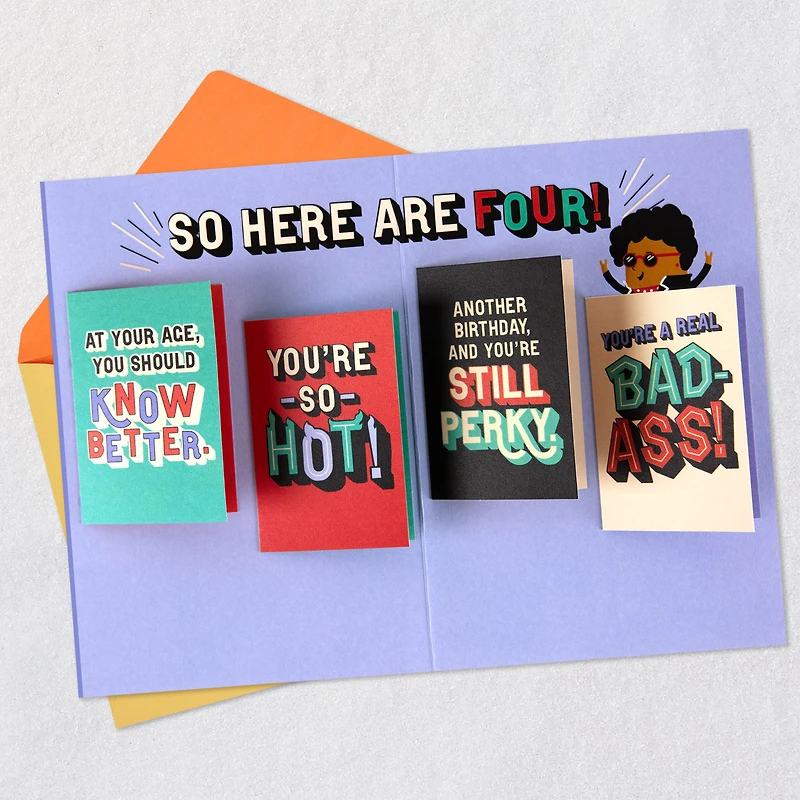 A Bad-Ass, Smart-Ass, Kick Ass Lady Birthday Card With Mini Cards for Her for only USD 5.59 | Hallmark