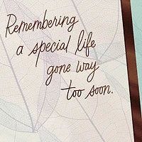 Remembering a Special Life Gone Too Soon Sympathy Card for only USD 3.99 | Hallmark