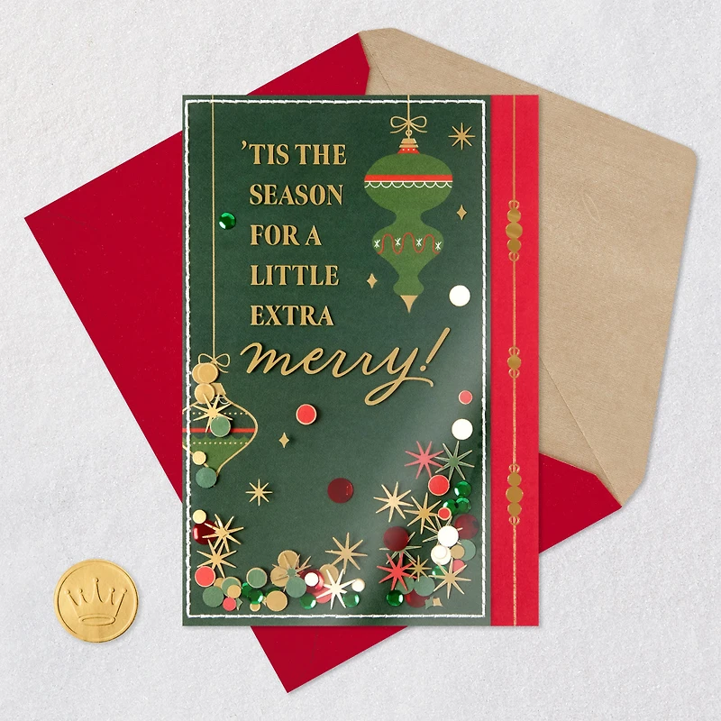 A Little Extra Merry, Vintage Ornaments Christmas Card for only USD 9.59 | Hallmark