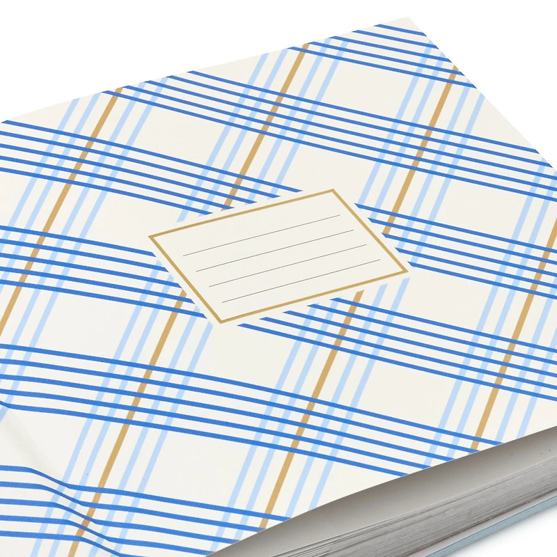 Gather Happy Memories Gold on Light Blue Linen Photo Album for only USD 28.99 | Hallmark