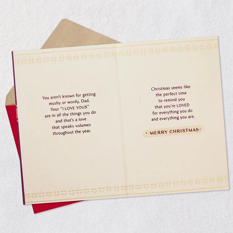 Your Love Speaks Volumes Christmas Card for Dad for only USD 6.99 | Hallmark