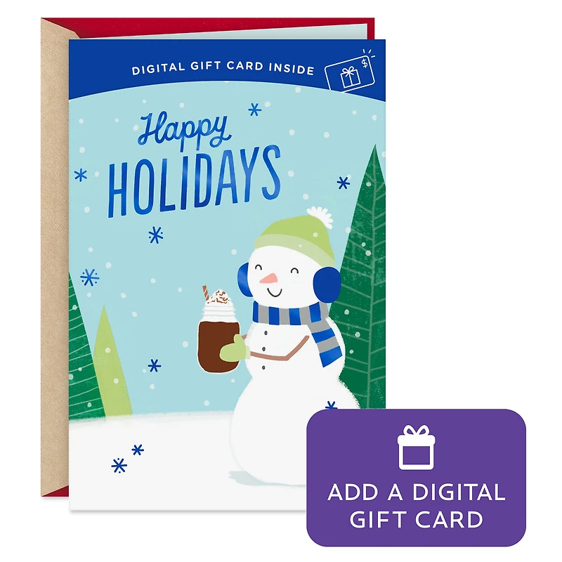 Happy Holidays Smiling Snowman Gift Card Greeting Holiday Card for only USD 4.99 | Hallmark