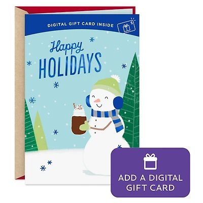 Happy Holidays Smiling Snowman Gift Card Greeting Holiday Card for only USD 4.99 | Hallmark