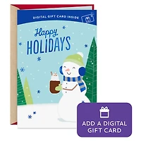 Happy Holidays Smiling Snowman Gift Card Greeting Holiday Card for only USD 4.99 | Hallmark