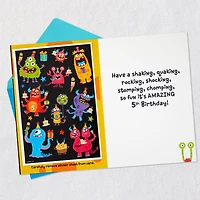 Silly Monsters 5th Birthday Card With Stickers for only USD 4.59 | Hallmark