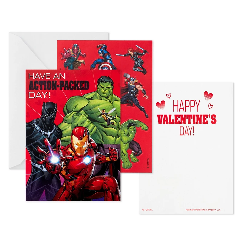 Marvel Avengers Kids Assorted Valentines With Stickers, Pack of 24 for only USD 9.99 | Hallmark