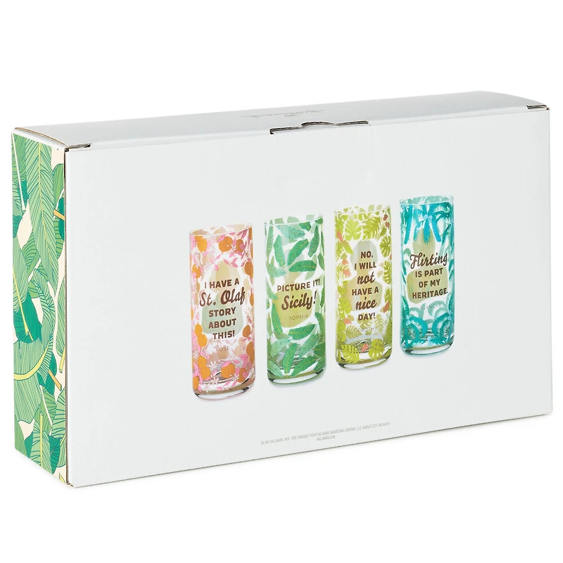 The Golden Girls Cameos and Quotes Drinking Glasses, Set of 4 for only USD 44.99 | Hallmark