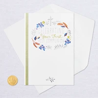 Wreath and Cross Religious First Communion Card for only USD 4.59 | Hallmark