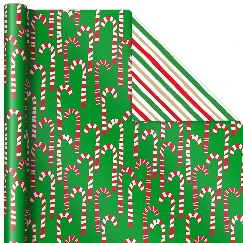 Santa Fun 3-Pack Reversible Christmas Wrapping Paper, 120 sq. ft. for only USD 16.99 | Hallmark