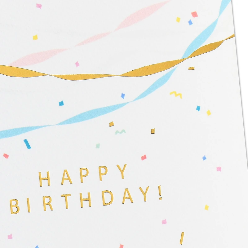 Confetti and Streamers Blank Birthday Card for only USD 5.99 | Hallmark