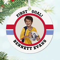 Soccer Round Metal Personalized Ornament