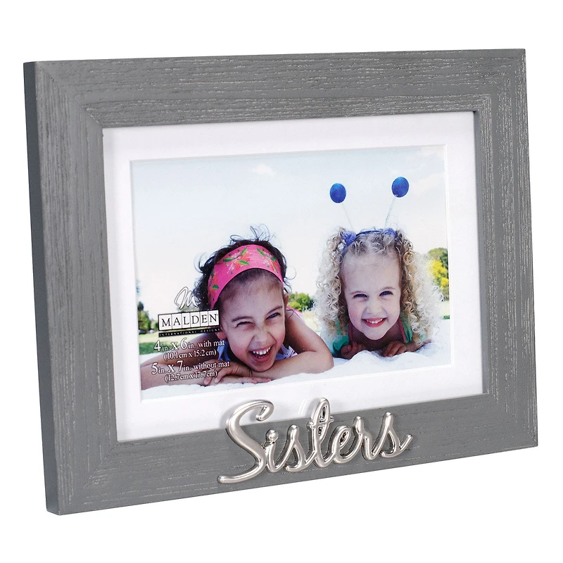 Malden Sisters Gray Distressed Wood Picture Frame, 4x6/5x7 for only USD 17.99 | Hallmark