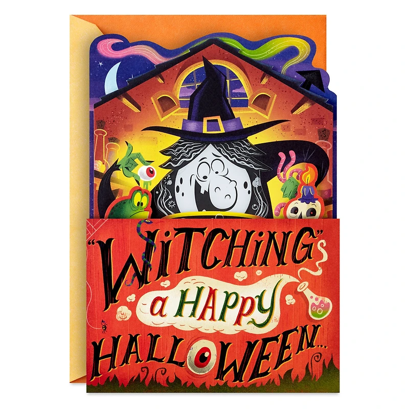 Cackling Witch Funny Pop-Up Halloween Card With Sound and Light for only USD 11.99 | Hallmark
