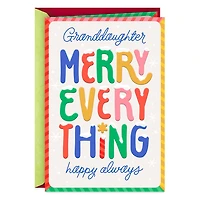 Merry Everything and Happy Always Christmas Card for Granddaughter for only USD 2.99 | Hallmark