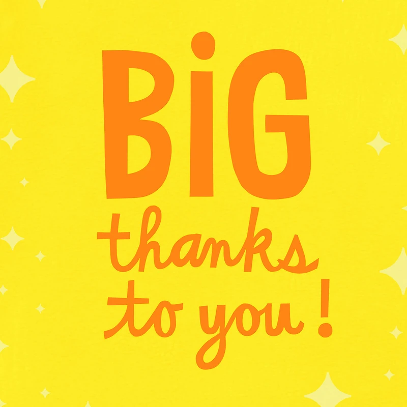 16" Big Thanks Jumbo Thank-You Card for only USD 9.99 | Hallmark