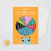 Stuff Cats Think About Pie Chart Funny Blank Card for only USD 3.99 | Hallmark