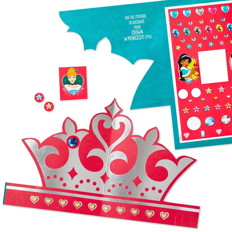 Disney Princess Christmas Card for Granddaughter With Crown and Stickers for only USD 6.59 | Hallmark