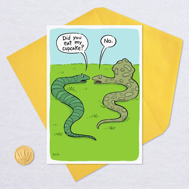Two Snakes and a Cupcake Funny Birthday Card for only USD 3.99 | Hallmark