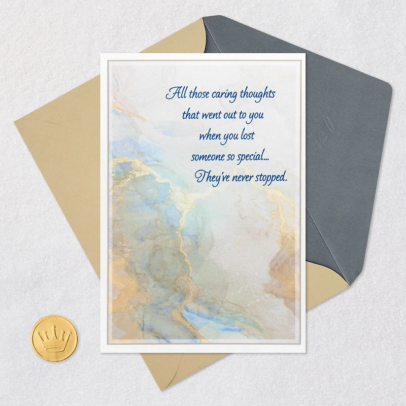 The Caring Thoughts Have Never Stopped Sympathy Card for Anniversary of Death for only USD 4.99 | Hallmark