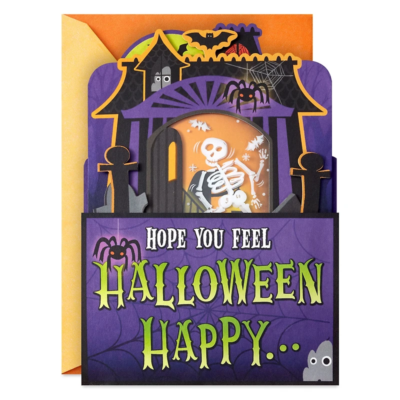 Dancing Skeleton Musical Pop-Up Halloween Card With Light for only USD 11.99 | Hallmark