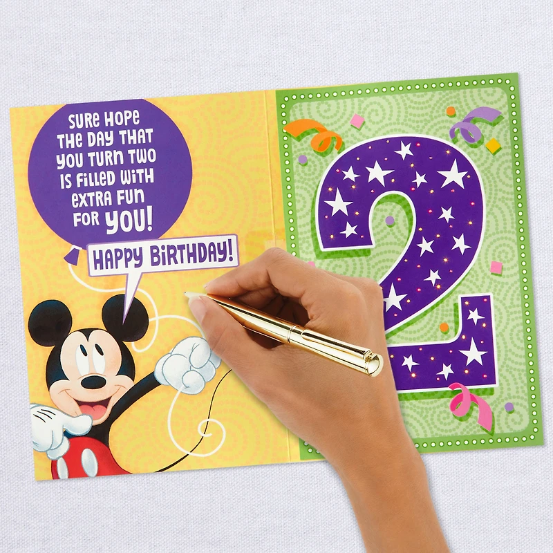 Disney Mickey Mouse Musical 2nd Birthday Card With Light for only USD 8.99 | Hallmark