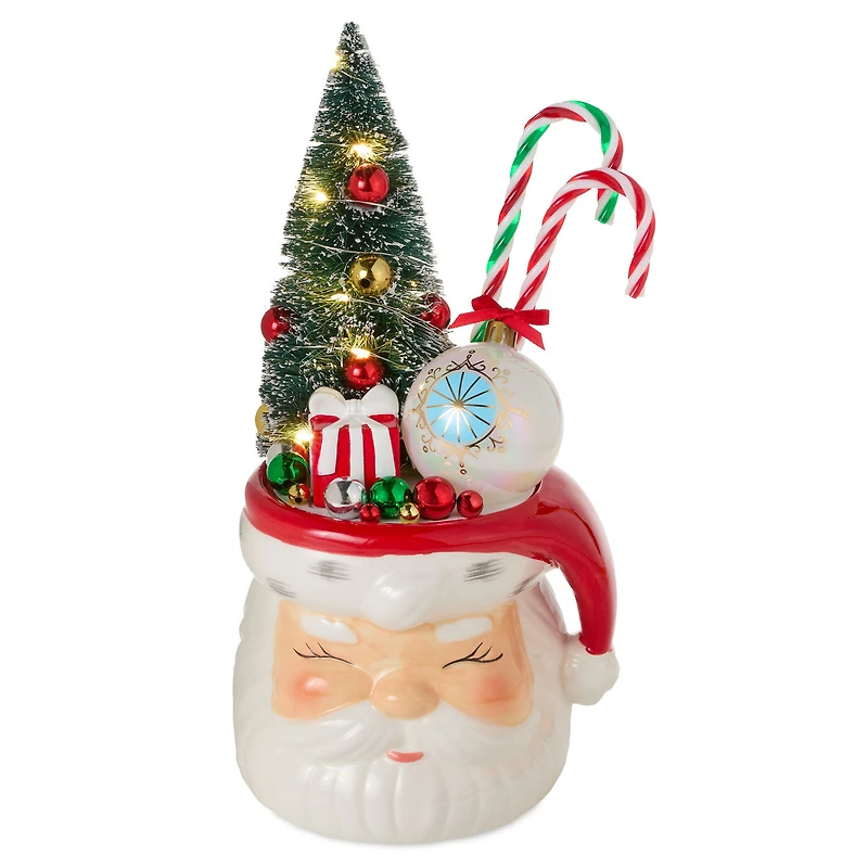 Smiling Santa With Tree Light-Up Figurine, 11.25" H for only USD 46.99 | Hallmark