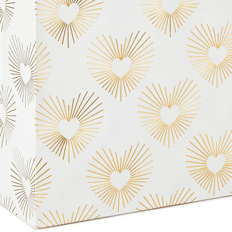 13" Gold Hearts on White Large Gift Bag for only USD 4.99 | Hallmark