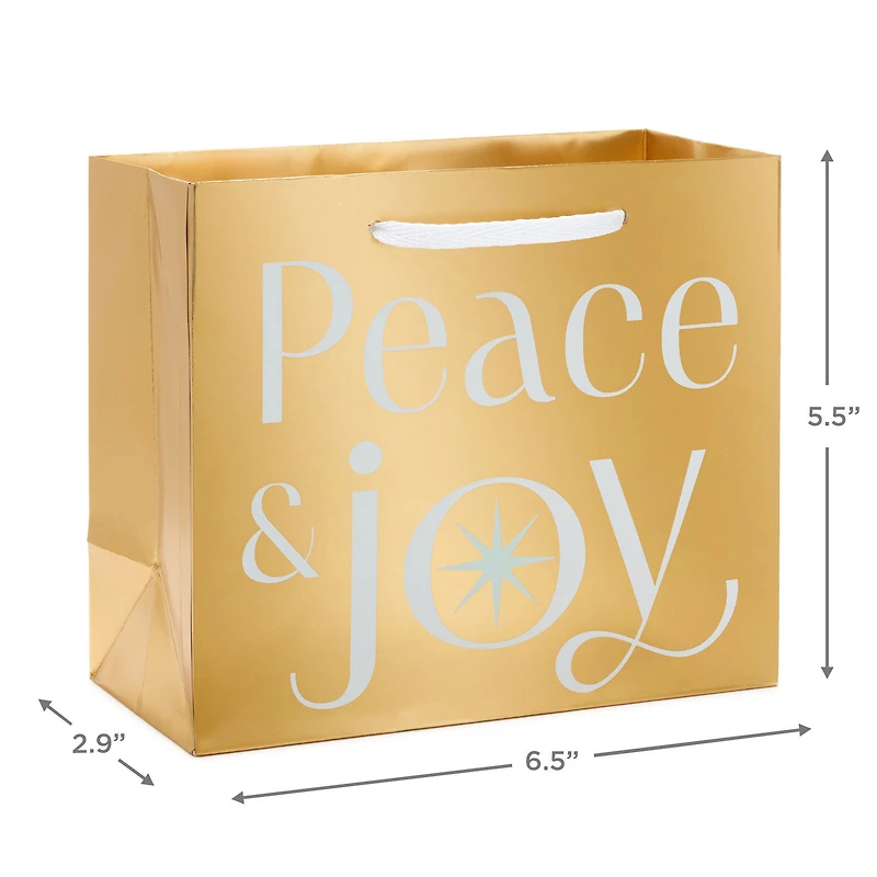 5.5" Peace and Joy Small Holiday Gift Bag for only USD 2.49 | Hallmark