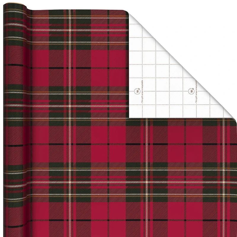 Classic Red Plaid Jumbo Christmas Wrapping Paper Roll, 90 sq. ft. for only USD 9.99 | Hallmark