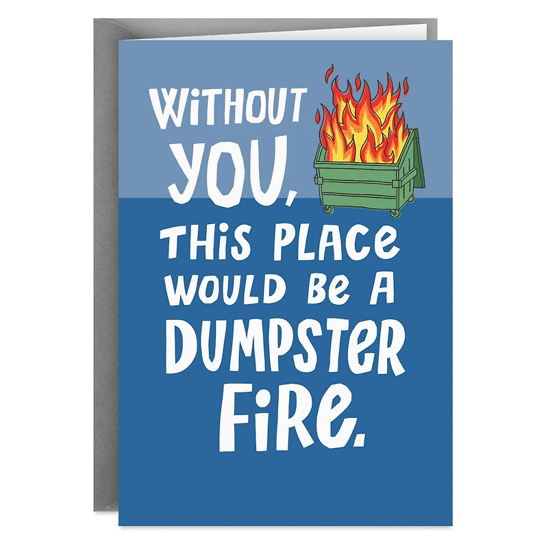 Dumpster Fire Funny Boss's Day Card for only USD 3.69 | Hallmark