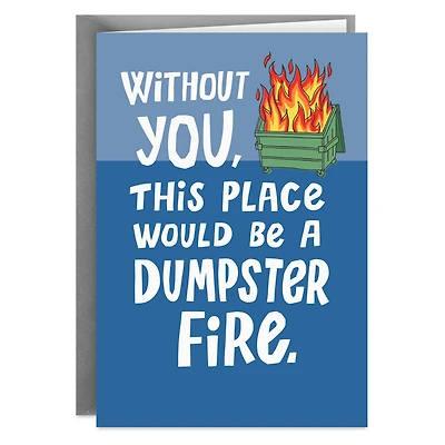 Dumpster Fire Funny Boss's Day Card for only USD 3.69 | Hallmark