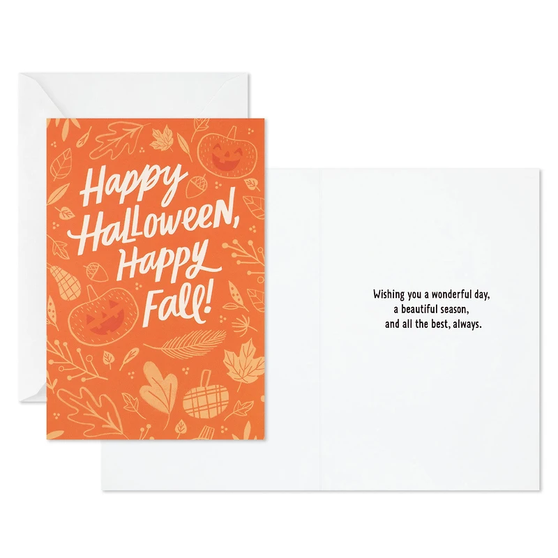 Jack-o'-Lanterns and Fall Leaves Halloween Cards, Pack of 6 for only USD 5.99 | Hallmark