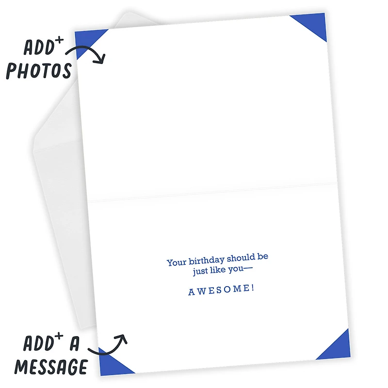 Festive Blue Custom Birthday Card for Boy for only USD 4.99 | Hallmark