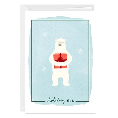 Polar Bear With Present Custom Holiday Card for only USD 4.99 | Hallmark