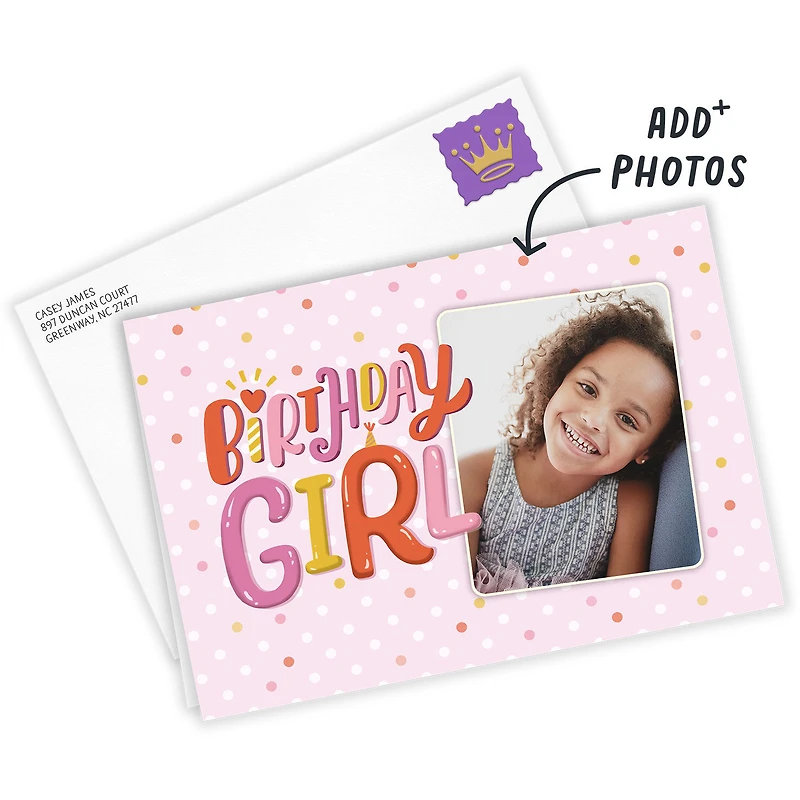 Festive Pink Custom Birthday Card for Girl for only USD 4.99 | Hallmark