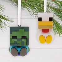 Better Together Minecraft Zombie and Chicken Jockey Magnetic Hallmark Ornaments, Set of 2 for only USD 14.99 | Hallmark