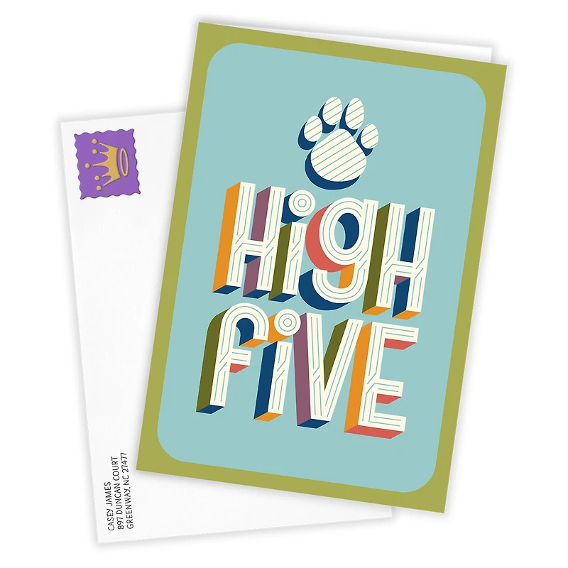 High Five Pet Pawprint Custom Card for only USD 4.99 | Hallmark